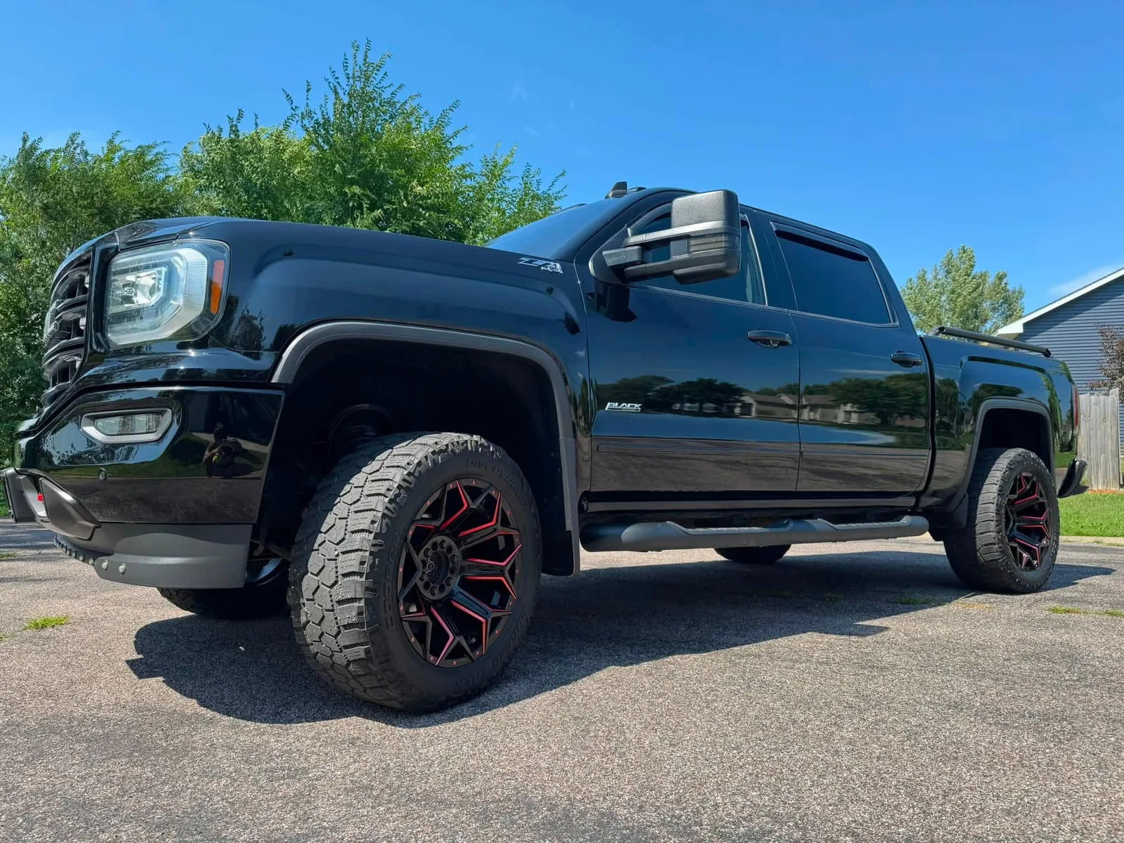 Detailed black truck with a glossy finish